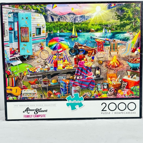Buffalo Games Aimee Stewart “Family Campsite” Jigsaw Puzzle - Picture 1 of 7